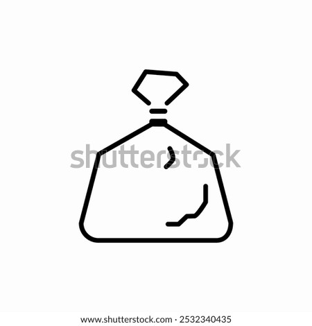 trash bag icon sign vector