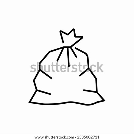 trash bag icon sign vector