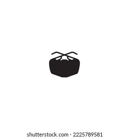 Icono de bolsa de basura. Símbolo de fondo de póster de reciclaje de estilo simple. Elemento de diseño del logotipo de la marca de transporte de basura. Impresión de camisetas. Vector para pegatinas.