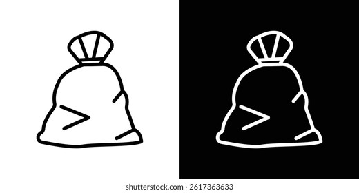 Trash bag icon. vector illustration, pictogram isolated. editable