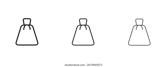 Bolsa de basura icono de Ilustración vectorial eps. Ilustraciones de esquema de Vector