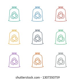 trash bag icon white background. Editable line trash bag icon from cleaning. Trendy trash bag icon for web and mobile.