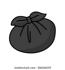 trash bag isolated illustration on white background