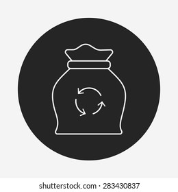 trash bag line icon