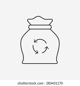 trash bag line icon