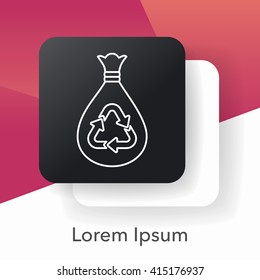 trash bag line icon