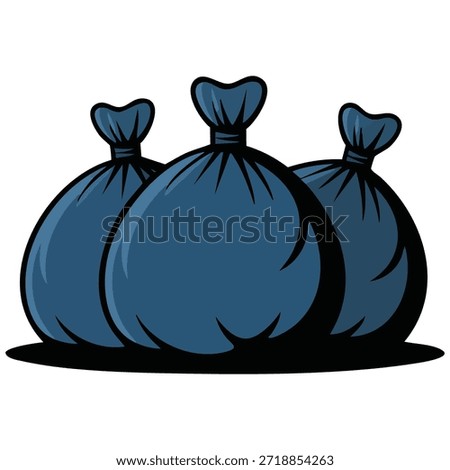Trash bag on white background vector isolated vector illustration on white background