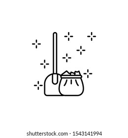 Trash bag shovel icon. Element of no government organisation icon