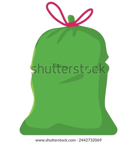 Trash bag vector cartoon illustration isolated on a white background.