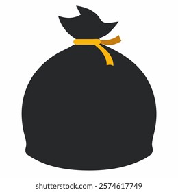 trash bag vector icon on white background