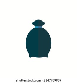 Trash Bag vector illustration in flat style. 