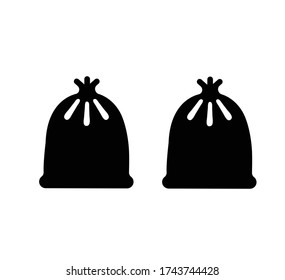 Trash bag vector illustration isolated on white background.