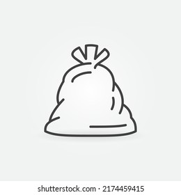 Trash Bag vector thin line Garbage concept icon or design element