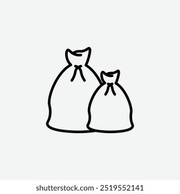 Trash bagline vector icon. EPS 10