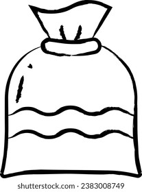 Trash Bags hand drawn vector illustration