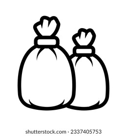 Icono de bolsas de basura. inicio de sesión para concepto móvil y diseño web. ilustración vectorial