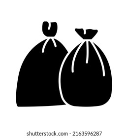 Trash bags icon.  Waste sign. Vector illustration