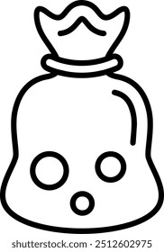 Trash bags Vector Icon Design Symbol