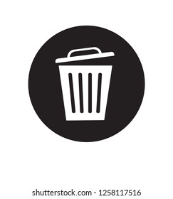 Trash basket icon symbol delete vector illustration isolated on white eps 10