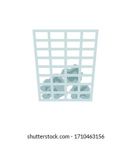 trash basket icon, vector illustration