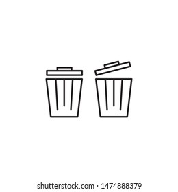 Trash basket icon vector ilustration design