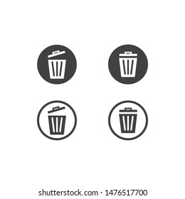Trash basket icon vector ilustration design