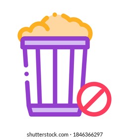 Trash Basket Icon Vector. Outline Trash Basket Sign. Isolated Contour Symbol Illustration