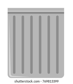 Trash basket isolated office element vector illustration