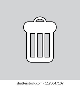 trash basket vector icon