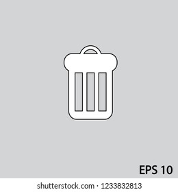 trash basket vector icon