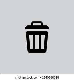 trash basket vector icon.