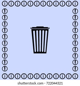 Trash basket vector icon