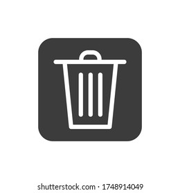 Trash bin black glyph icon. Public navigation. Pictogram for web page, mobile app, promo. UI UX GUI design element. Editable stroke.