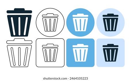 trash bin, trash can icon symbol ui and ux design, glyphs and stroke line icon	