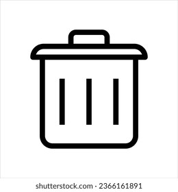 Trash bin can vector icon