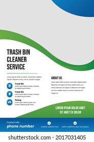 Trash Bin Cleaning Flyer Template