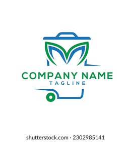 trash bin cleaning logo design