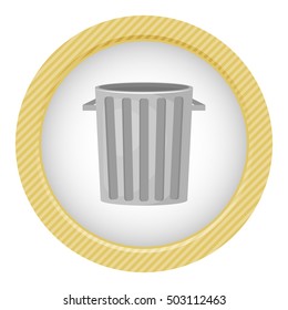 Trash bin colorful icon