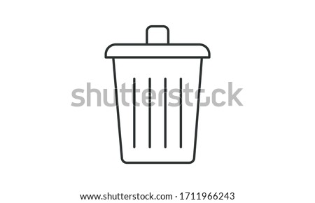 Trash, bin, delete, dustbin, garbage can, recycle, waste, shape, conservation, equipment, trash, rubbish, clean, bucket free vector icon