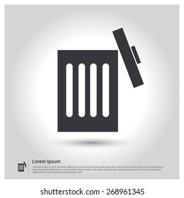 Trash bin. delete icon