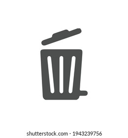 Papelera o icono de eliminación en fondo blanco