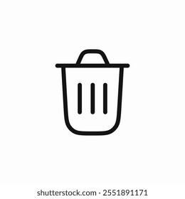 trash bin delete icon sign vector