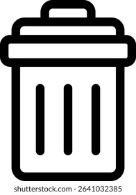 trash bin editable cartoon style sticker vector