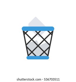 Trash bin flat icon