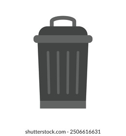 Trash Bin Flat Icon Design For Personal nad Commercial Use