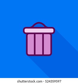 trash bin flat icon illustration isolated vector sign symbol 