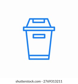 trash bin or garbage can icon sign vector