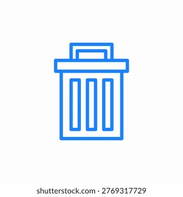 trash bin or garbage can icon sign vector