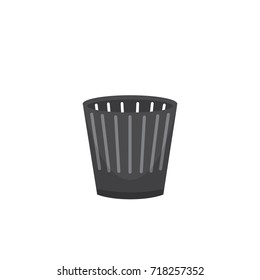 Trash bin garbage container and trash bin recycle symbol vector