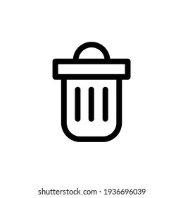 Trash bin garbage icon in flat style. Trash bucket vector illustration on isolated background. Garbage basket business concept.